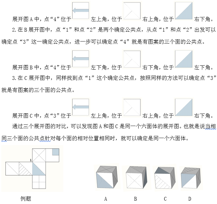 2019广西公务员行测答题技巧：图形推理之六面体中“公共点法”的妙用